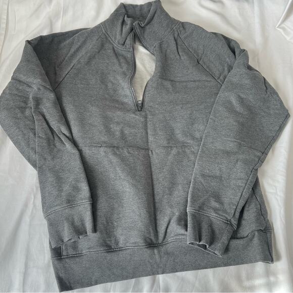 Brooklinen Men’s Grey Dekalb Pullover Half Zip Sweatshirt M - Picture 2 of 4